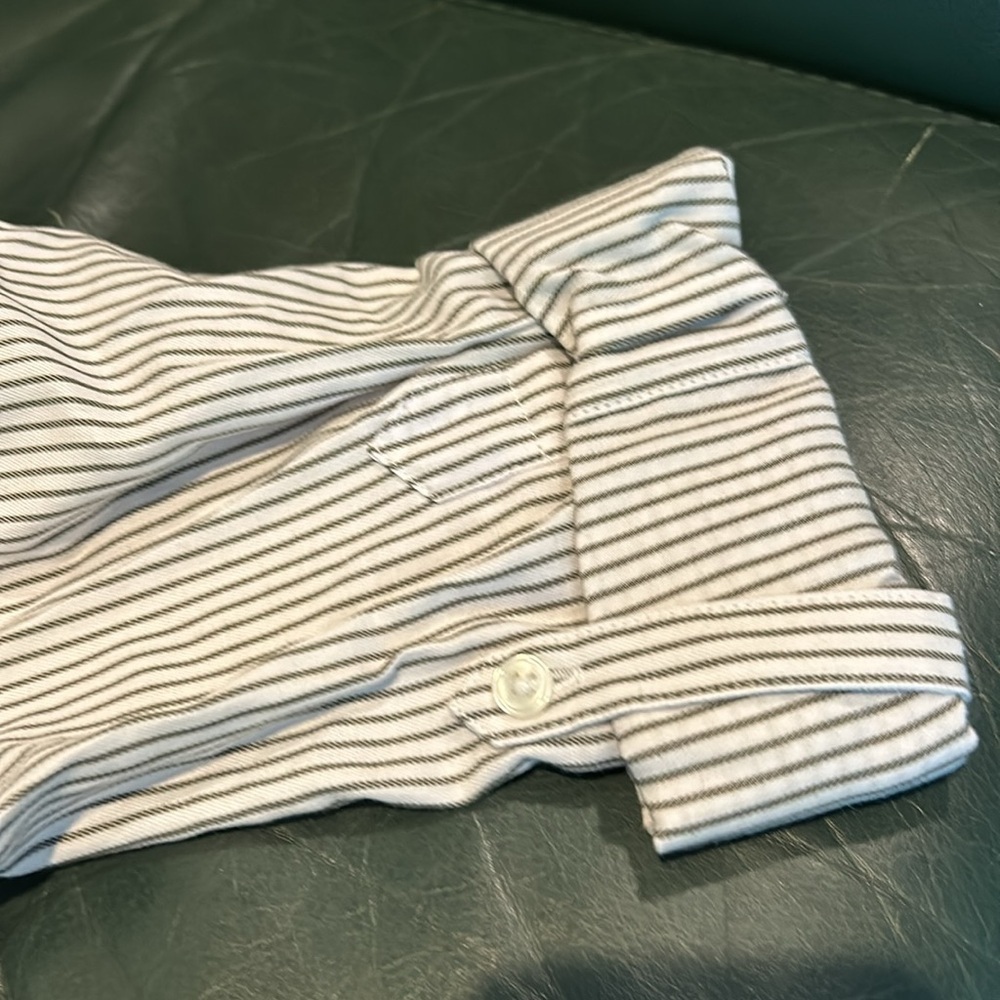 Gloria Vanderbilt NWTs Amanda Striped Shirt non-iron 60% Cotton 40% Polyester - Picture 7 of 8
